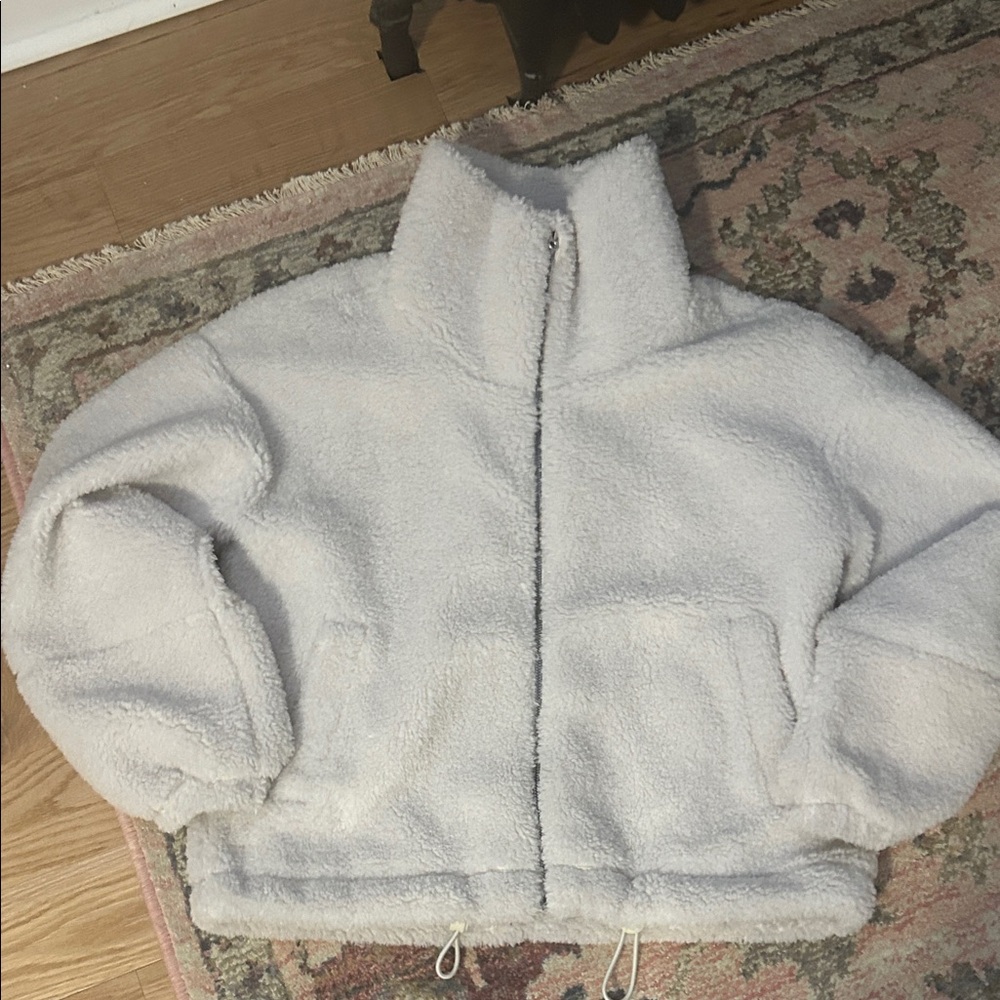 Lululemon Cinchable Fleece Zip-Up - Bone - Picture 4 of 6